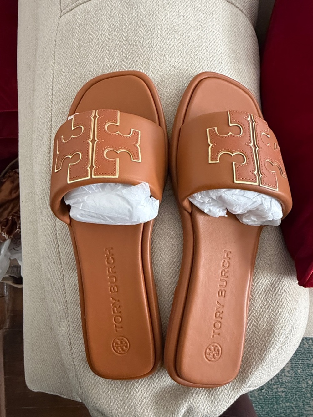 Tory Burch Leather Slides Women’s size 10.5